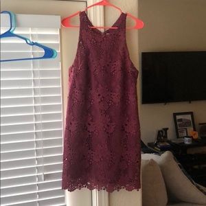 Purple Lace midi dress